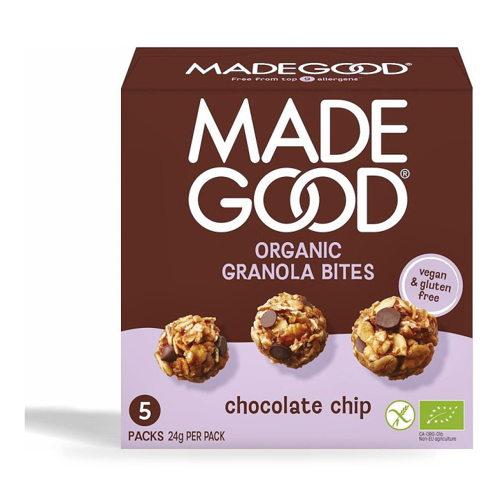 Granola Bites z Czekoladą Bezglutenowe BIO 120 g - Madegood