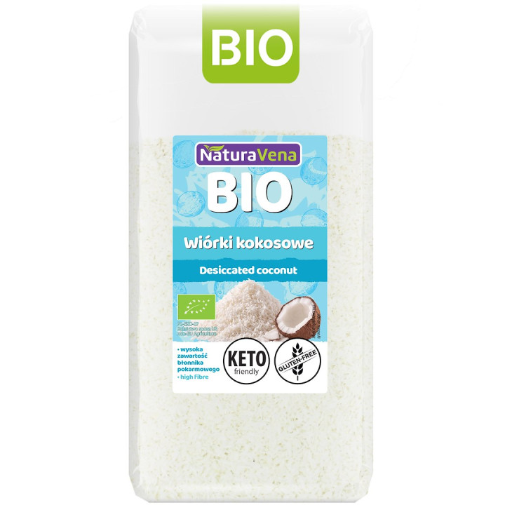 Wiórki Kokosowe Bezglutenowe BIO 200 g - | NATURAVENA - Ekochatka