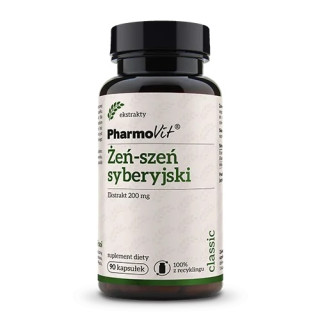 Żeń-szeń Syberyjski (200 mg) Bezglutenowy 90 | PHARMOVIT - Ekochatka