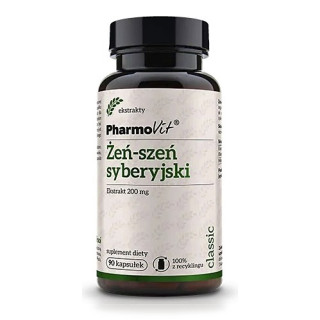Żeń-Szeń Syberyjski Classic Bezglutenowy 200 mg 90 Kapsułek - Pharmovit
