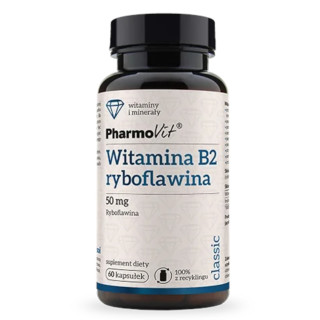 Witamina B2 (50 mg) Bezglutenowa 60 kapsułek | PHARMOVIT - Ekochatka