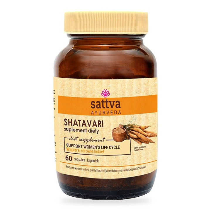 Shatavari Ekstrakt Wegański 450 mg 60 Kapsułek - Sattva - Ekochatka
