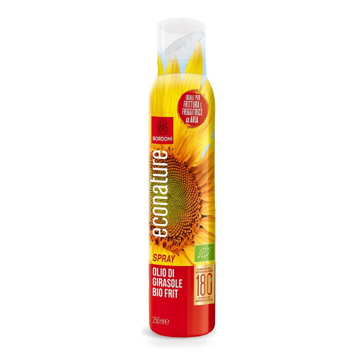 Olej Słonecznikowy w Sprayu do Gotowania i Smażenia BIO 250 ml - Bordoni