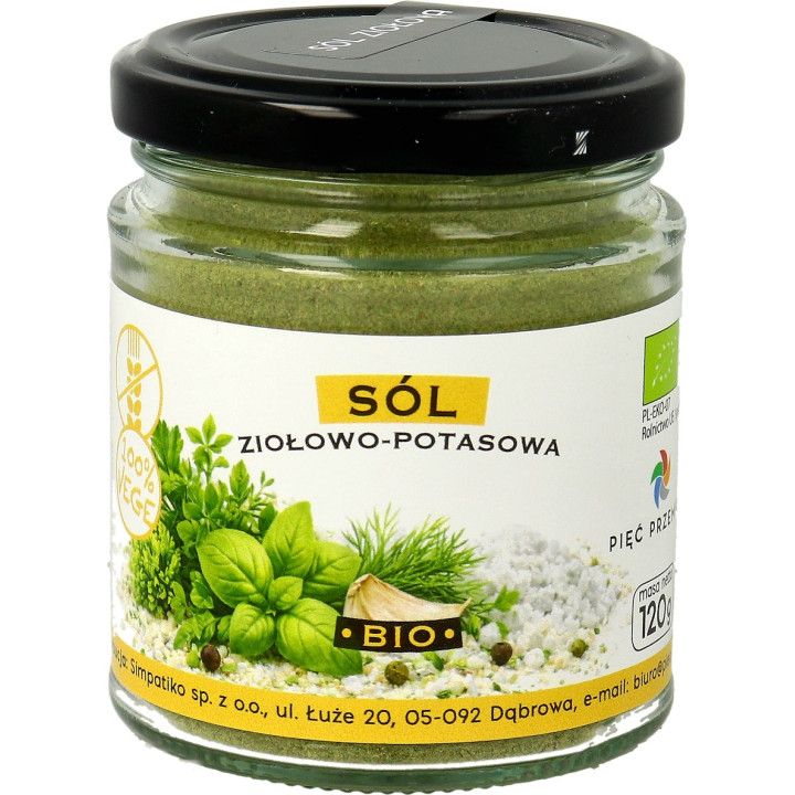 Sól Ziołowo - Potasowa Bezglutenowa BIO | PIĘĆ PRZEMIAN - Ekochatka