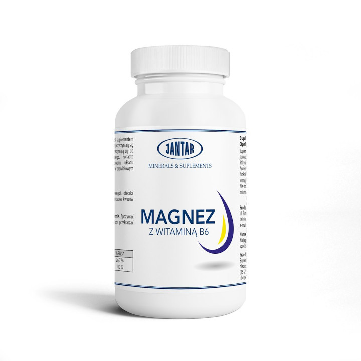 Magnez + Witamina B6 90 kapsułek - Jantar | JANTAR - Ekochatka