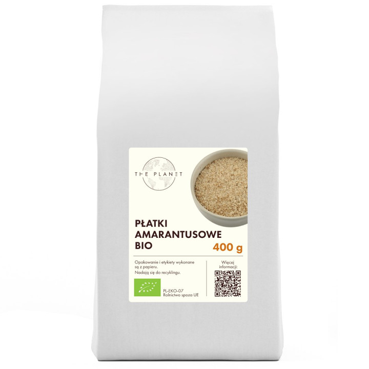 Płatki Amarantusowe BIO 400 g - The Planet | THE PLANET - Ekochatka
