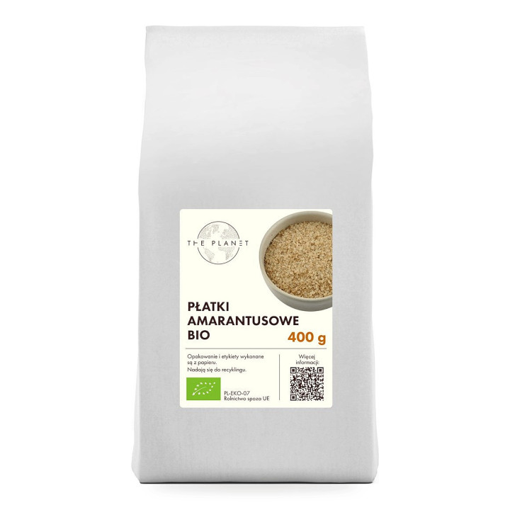Płatki Amarantusowe BIO Wegańskie 400 g - The Planet - Ekochatka