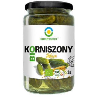 Ogórki Korniszony Deluxe Bezglutenowe BIO 700 g | BIOFOOD - Ekochatka