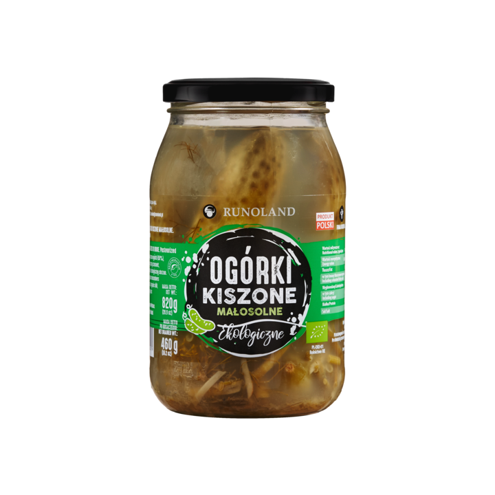 Ogórki Kiszone Małosolne BIO 820 g (460 g) - | RUNOLAND - Ekochatka