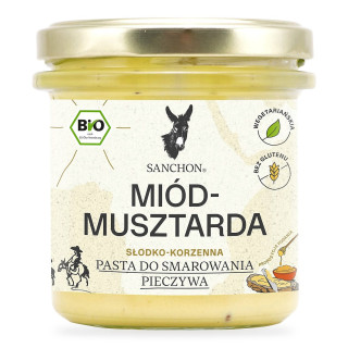 Pasta Kanapkowa Miód i Musztarda Bezglutenowa BIO 135 g - Sanchon