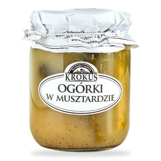 Ogórki Konserwowe w Musztardzie Wegańskie 500 g - Krokus - Ekochatka