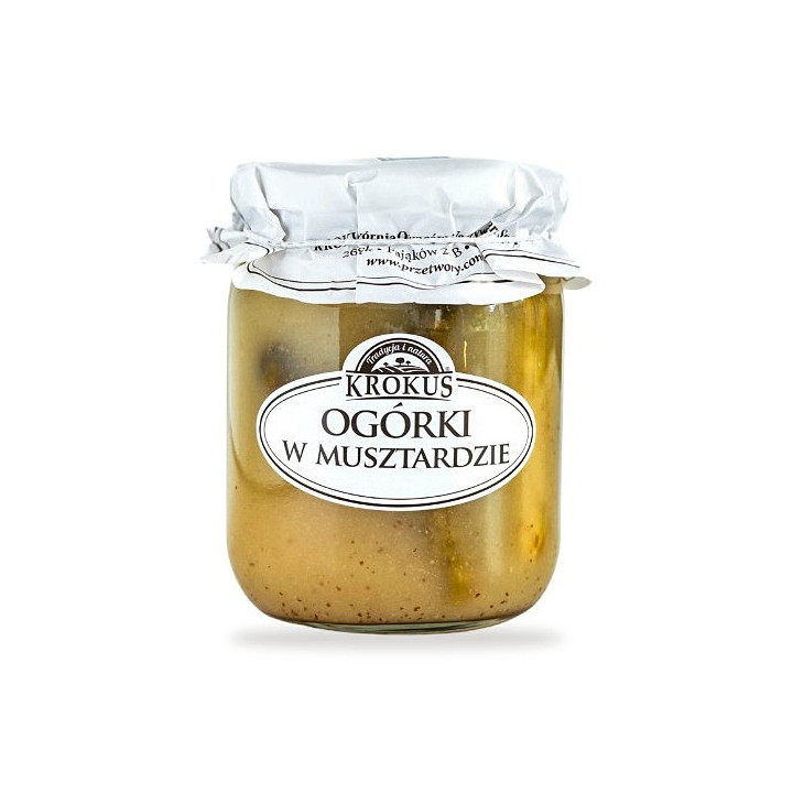Ogórki Konserwowe w Musztardzie Wegańskie 500 g - Krokus - Ekochatka