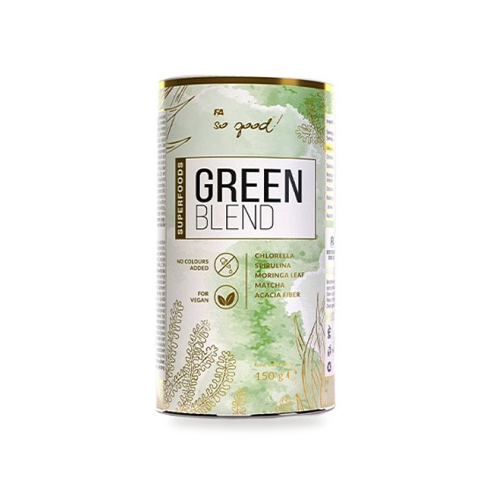 Green Blend w Proszku Chlorella Spirulina Moringa Wegański 150 g - So Good!