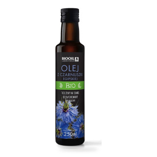 Olej z Czarnuszki Filtrowany Tłoczony na Zimno BIO 250 ml - Biooil