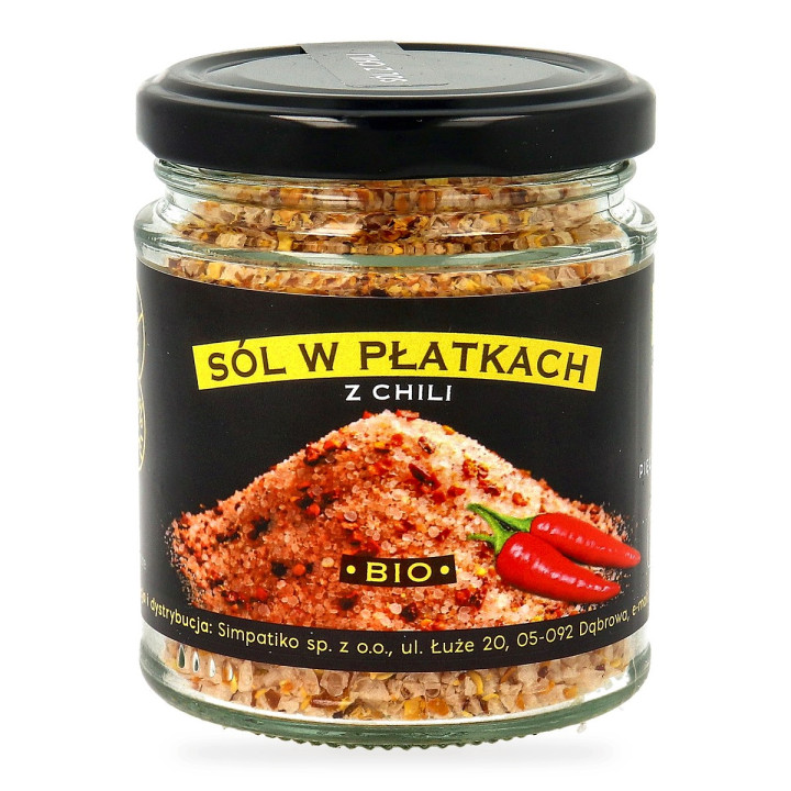 Sól Himalajska z Chili w Płatkach Bezglutenowa BIO 85 g - Pięć Przemian