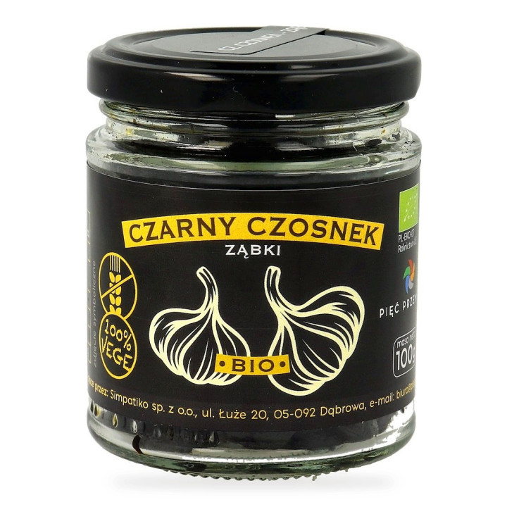 Czarny Czosnek Bezglutenowy BIO 100 g - Pięć Przemian - Ekochatka
