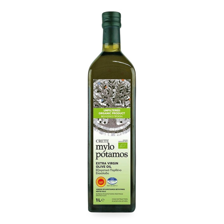 Oliwa z Oliwek Extra Virgin Niefiltrowana PDO Kreta BIO 1 l - Mylopotamos
