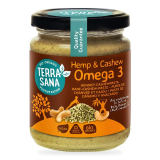 Krem Omega-3 z Orzechów Nerkowca i Nasion Konopi BIO 250 g - Terrasana