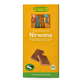 Czekolada Mleczna z Nadzieniem Pralinowym Nirwana BIO 100 g - Rapunzel