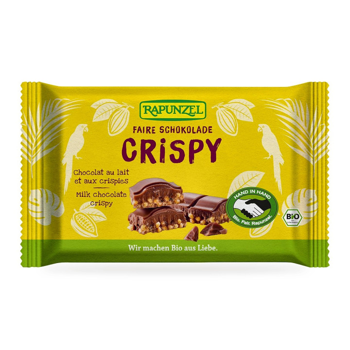 Czekolada Mleczna z Chrupkami Zbożowymi BIO 100 g - Rapunzel