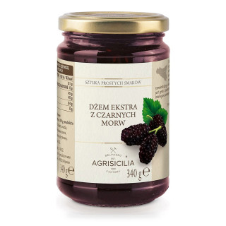 Dżem Ekstra z Czarnej Morwy Wegański 340 g - Agrisicilia - Ekochatka
