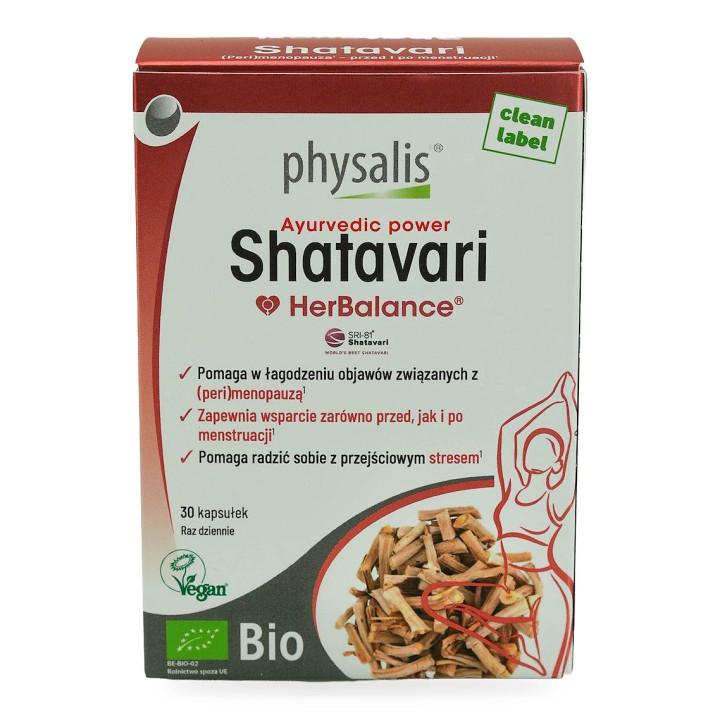Shatavari BIO Suplement Diety 30 Kapsułek - Physalis - Ekochatka