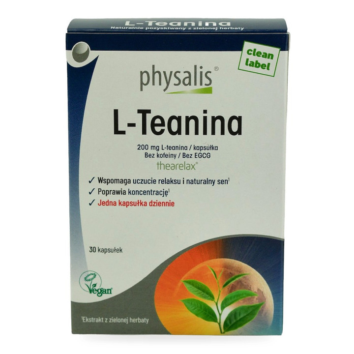 L-Teanina 200 mg Wegańska 30 Kapsułek - Physalis - Ekochatka