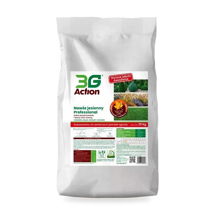 Nawóz do Trawników Jesienny Organiczno-Mineralny ECO 25 kg - 3G Action
