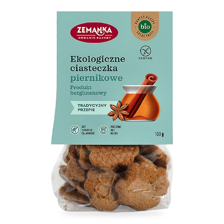 Ciastka Piernikowe Bezglutenowe BIO 100 g - Zemanka - Ekochatka