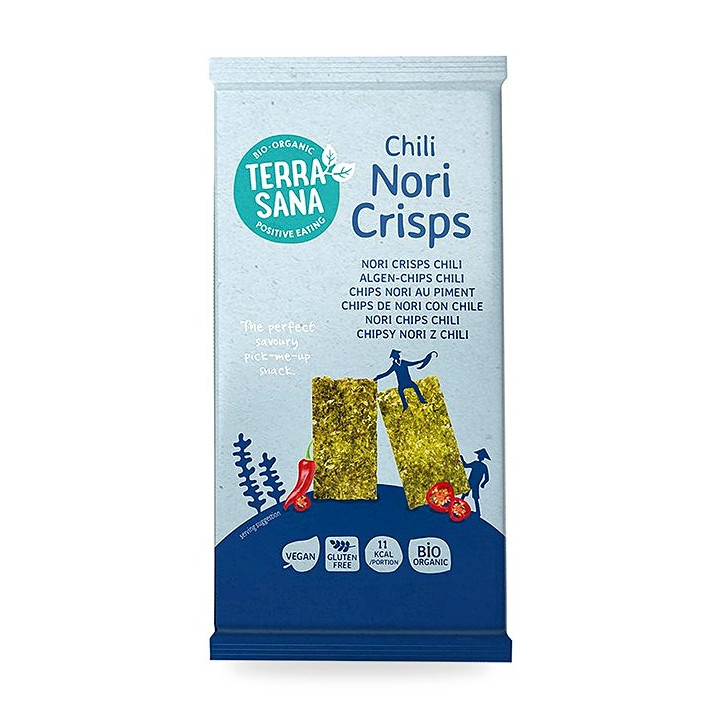 Chipsy Nori z Chili Bezglutenowe BIO 16 g - Terrasana - Ekochatka