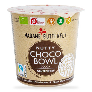 Owsianka Błyskawiczna Czekoladowa z Orzechami Laskowymi Bezglutenowa BIO 55 g - Madame Butterfly