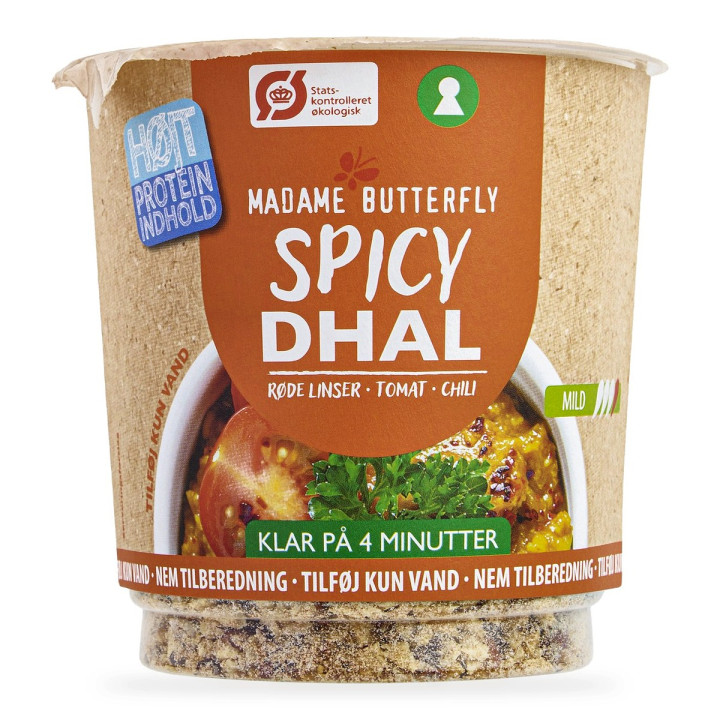 Danie Błyskawiczne Proteinowe Dal Pikantny BIO 60 g - Madame Butterfly