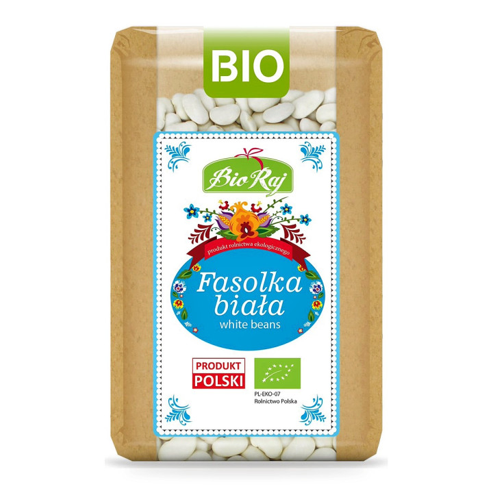 Fasolka Biała Jaś Polska BIO 500 g - BIO Raj - Ekochatka