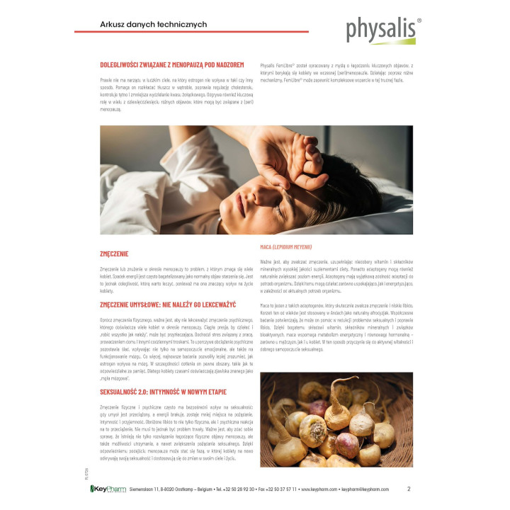 Tabletki na Menopauzę FemLibre Suplement Diety Wegański 30 szt. - Physalis