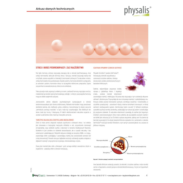 Tabletki na Menopauzę FemLibre Suplement Diety Wegański 30 szt. - Physalis