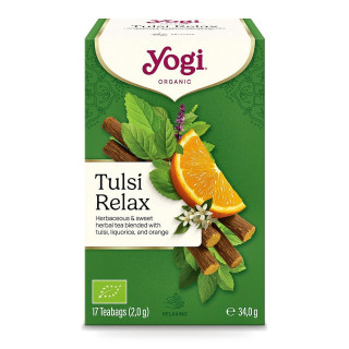 Herbatka Ajurwedyjska Tulsi Relax BIO 17 Torebek 34 g - Yogi Tea