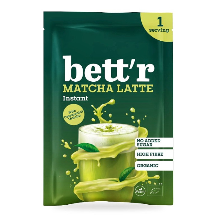 Matcha Latte Bez Dodatku Cukrów BIO 40 g - Bett'r - Ekochatka