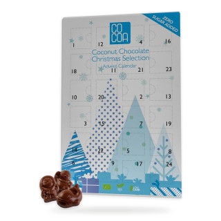 Kalendarz Adwentowy z Czekolady Kokosowej bez Dodatku Cukrów BIO 180 g - Cocoa