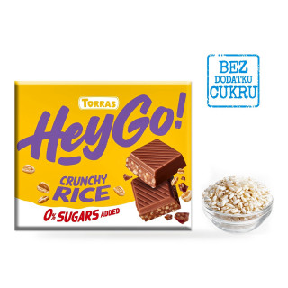 Czekolada Mleczna Crunchy z Chrupiącym Ryżem bez Cukru Bezglutenowa 60 g - Torras