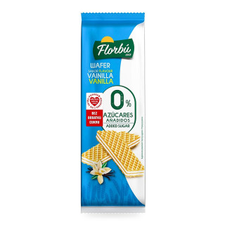 Wafelki z Kremem Waniliowym bez Dodatku Cukru 150 g - Florbu