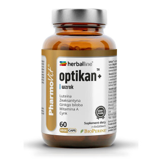 Kapsułki na Wzrok Optikan Bezglutenowe 60 szt. - Pharmovit Herballine