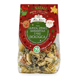 Makaron Kukurydziany Świąteczny Trójkolorowy Bezglutenowy BIO 250 g - Pasta Natura