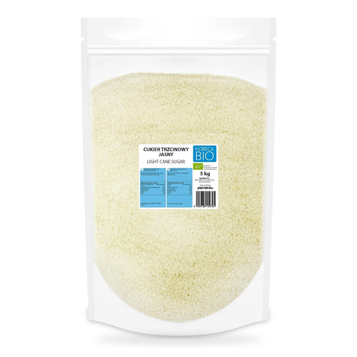 Cukier Trzcinowy Jasny BIO 5 kg Opakowanie Horeca - Bio Planet