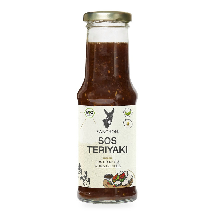 Sos Sojowy Słodki Teriyaki Bezglutenowy BIO 210 ml - Sanchon