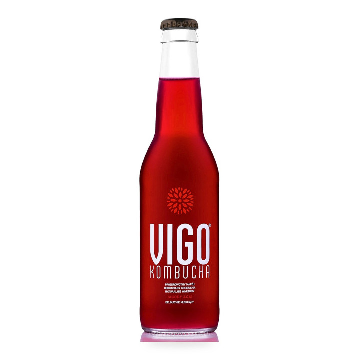 Kombucha Jagoda Acai Bezglutenowa 330 ml - Vigo - Ekochatka