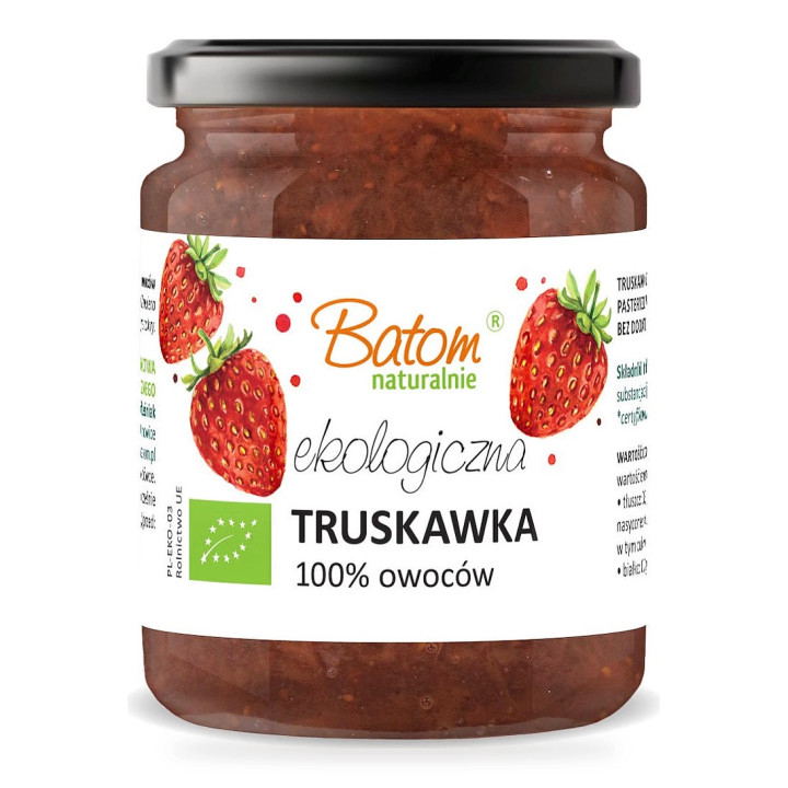 Mus Truskawkowy 100% bez Dodatku Cukru BIO 260 g - Batom - Ekochatka