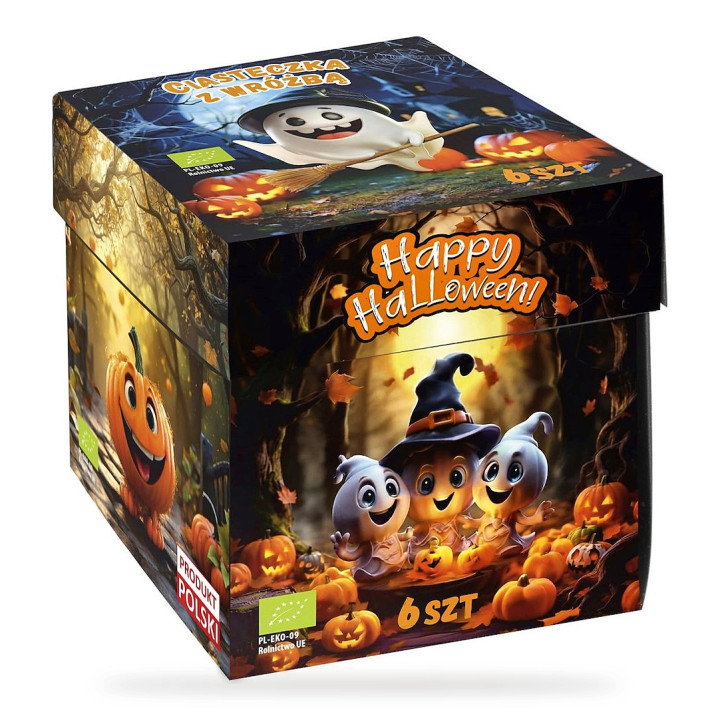 Ciasteczka z Wróżbą na Halloween BIO 36 g (6 szt.) - D&D Fun Cookies
