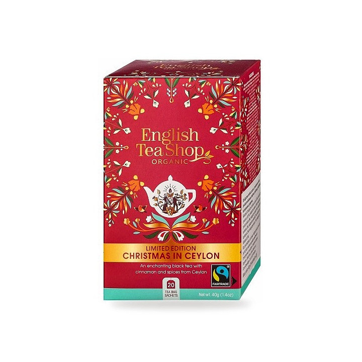 Herbata Cejlońska Świąteczna Korzenna BIO Fair Trade 40 g - English Tea Shop Organic