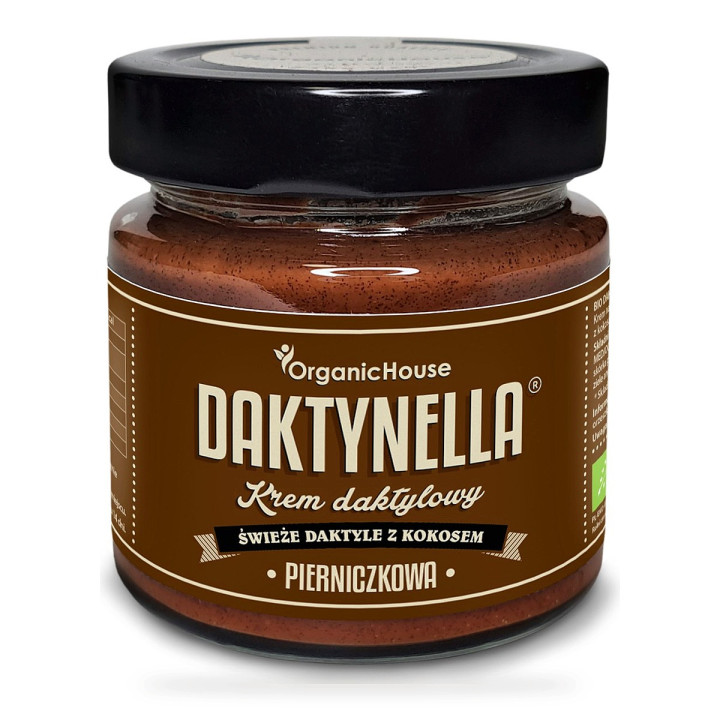 Krem Kokosowo-Daktylowy Daktynella Pierniczkowy BIO Bezglutenowy 190 g - Organichouse