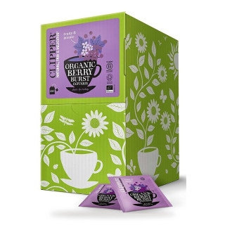 Herbatka Ziołowo-Owocowa Czarna Porzeczka i Malina BIO 625 g (250 x 2,5 g) - Clipper